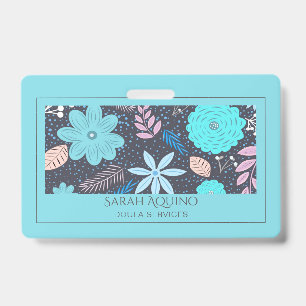 Tarjeta De Identificación Doula o Partera Floral Caprichosa