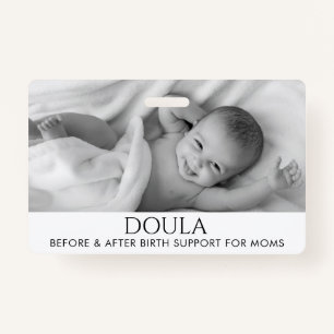 Tarjeta De Identificación Doula Photo Birth Support Name