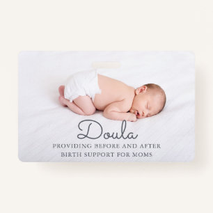Tarjeta De Identificación Doula Photo Birth Support Name