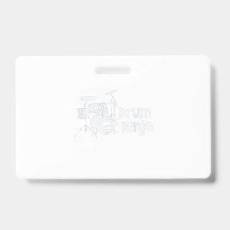 Tarjeta De Identificación drum ninja - tambores baterista músico batería sil
