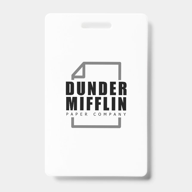 Tarjeta De Identificación Dunder Mifflin (Parte frontal)
