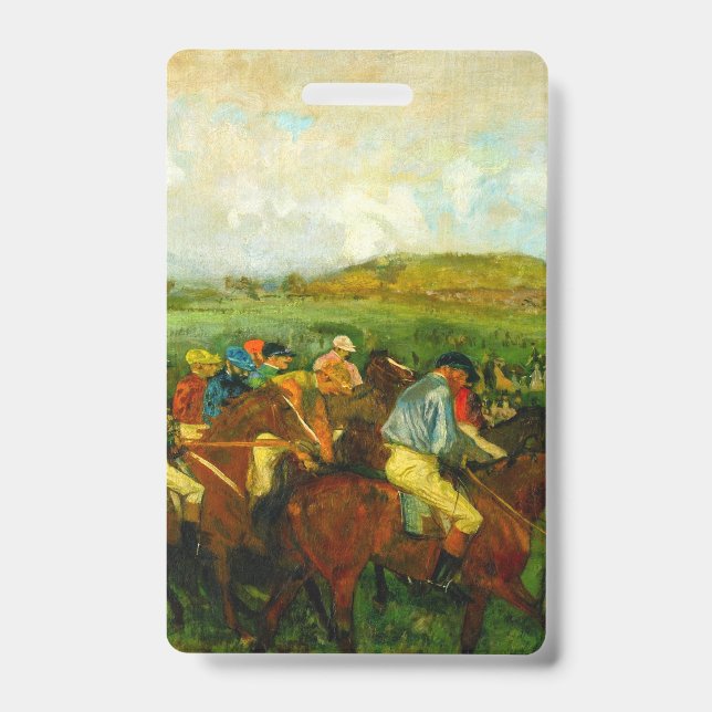 Tarjeta De Identificación Edgar Degas Horseback Riding (Parte frontal)