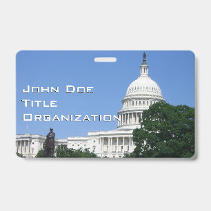 Tarjeta De Identificación Edificio del Capitolio en Washington DC