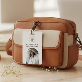 Tarjeta De Identificación Editorial Photo Black Logo Photographer