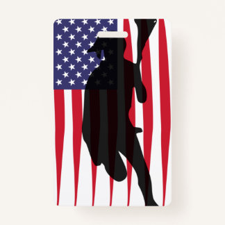 Tarjeta De Identificación EEUU Lacrosse ilimitado America bandera lax player
