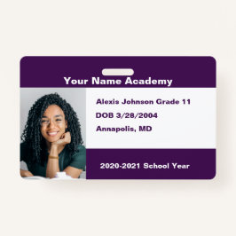 Tarjeta De Identificación Eggplant Purple Do It You Self Personalizado Homes