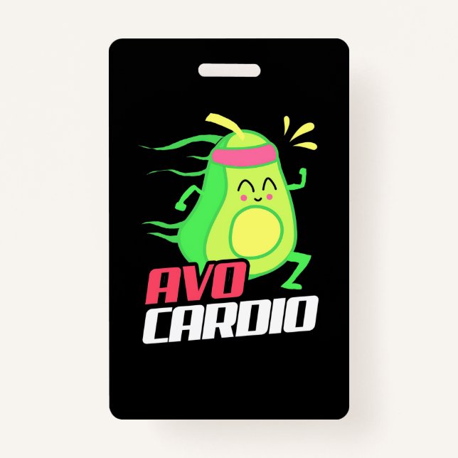 Tarjeta De Identificación Ejercicio aguacate cardio (Anverso)
