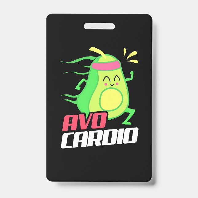 Tarjeta De Identificación Ejercicio Cardio de Aguacate (Parte frontal)