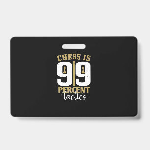 Tarjeta De Identificación El Ajedrez Es Una Táctica Del 99%