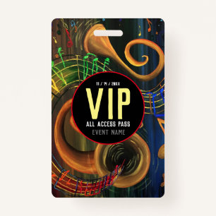 Tarjeta De Identificación El ART of Music VIP All Access Pass