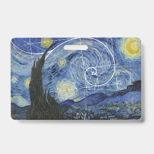 Tarjeta De Identificación El arte se encuentra con las matemáticas, Van Gogh