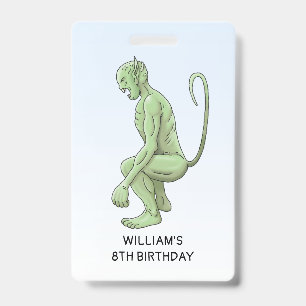 Tarjeta De Identificación El Cumpleaños del Gran Duende Verde