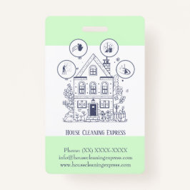 Tarjeta De Identificación El encanto de los servicios domésticos de limpieza