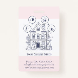 Tarjeta De Identificación El encanto de los servicios domésticos de limpieza