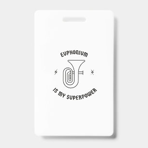 Tarjeta De Identificación El eufonio es mi superpotencia