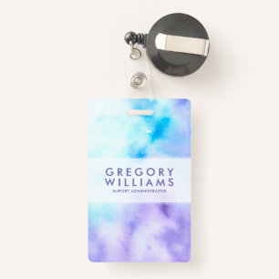 Tarjeta De Identificación El líquido púrpura y azul colorea Baground