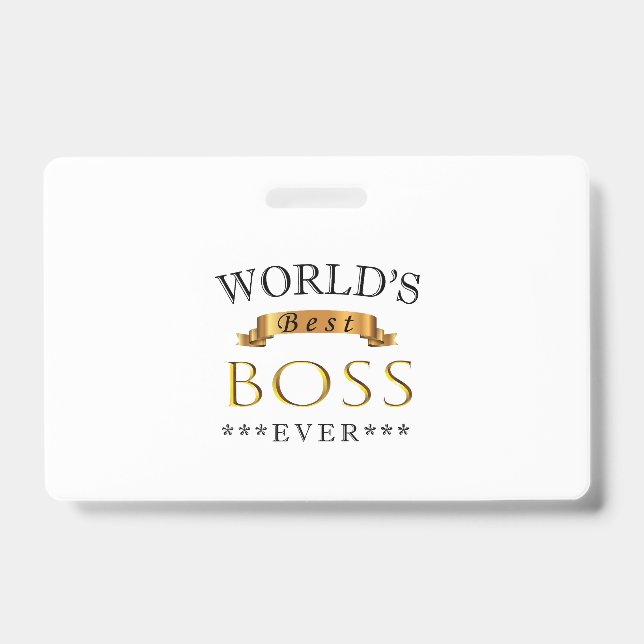 Tarjeta De Identificación El mejor jefe del mundo (Parte frontal)