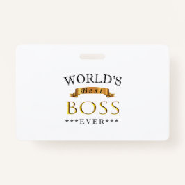 Tarjeta De Identificación El mejor jefe del mundo