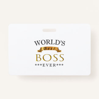 Tarjeta De Identificación El mejor jefe del mundo