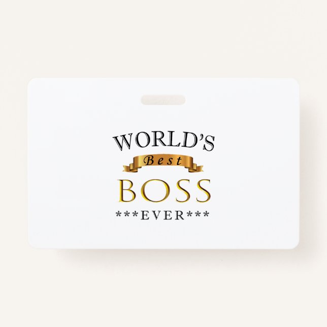 Tarjeta De Identificación El mejor jefe del mundo (Anverso)