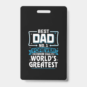 Tarjeta De Identificación El mejor padre del mundo No.1