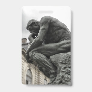 Tarjeta De Identificación El Pensador Rodin París Escultura