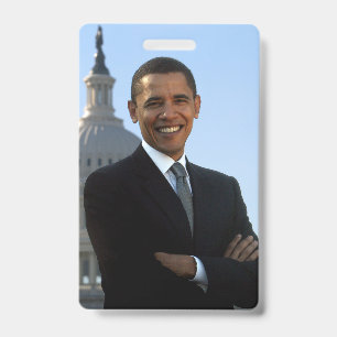Tarjeta De Identificación El presidente estadounidense Barack Obama como sen