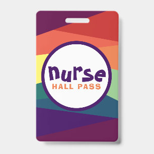 Tarjeta De Identificación El salón Rainbow pasa para profesores de escuela