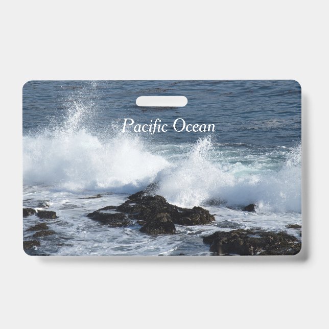 Tarjeta De Identificación El surf en el Océano Pacífico (Anverso)