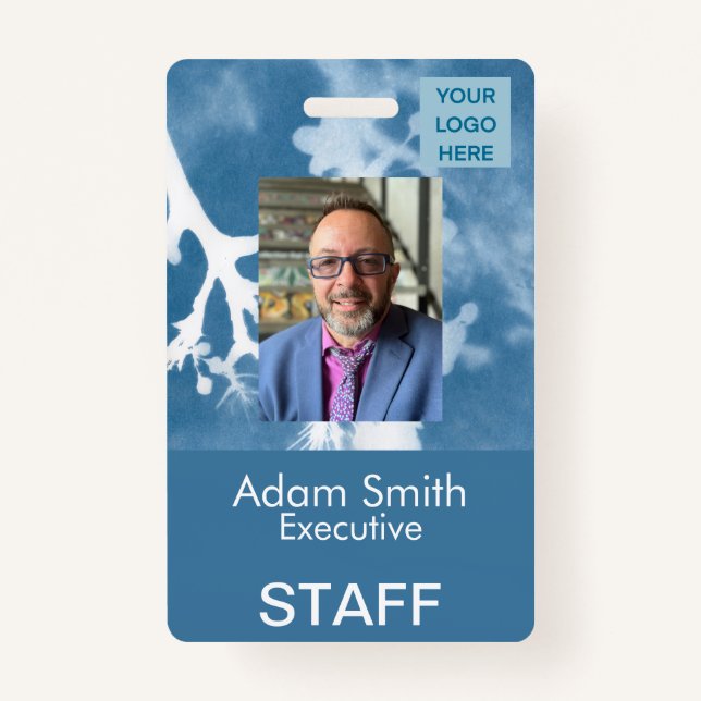 Tarjeta De Identificación El tutor azul - Insignia de nombre (Anverso)