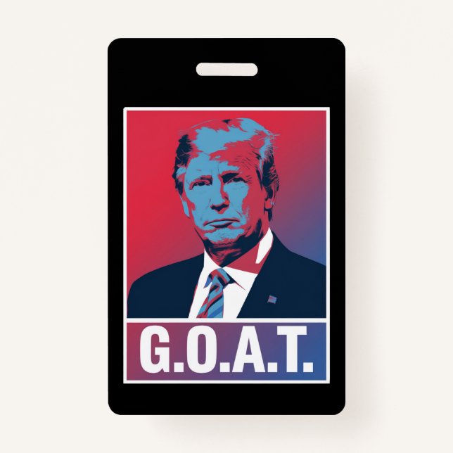 Tarjeta De Identificación Elecciones de Trump GOAT 2024 (Anverso)