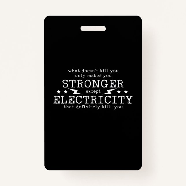 Tarjeta De Identificación Electricidad de ingeniería eléctrica (Anverso)