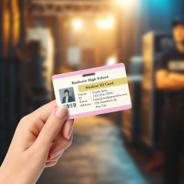Tarjeta De Identificación Elegant Custom Student ID Card Design