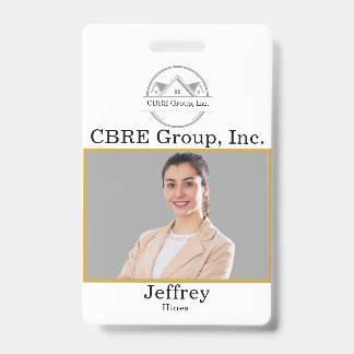 Tarjeta De Identificación Elegant Real Estate  gold custom logo 