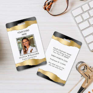 Tarjeta De Identificación Elegante empresa de fotografía de Personalizado ne