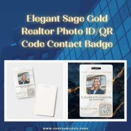 Tarjeta De Identificación Elegante ID de Foto/Código QR de Contacto de Realt