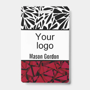 Tarjeta De Identificación Elegante insignia minimalista