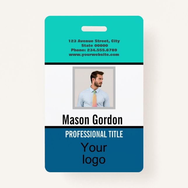 Tarjeta De Identificación Elegante, minimalista (Anverso)