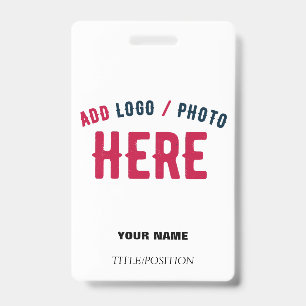 TARJETA DE IDENTIFICACIÓN ELEGANTE MODERNO PERSONALIZABLE BLANCO VERIFICADO