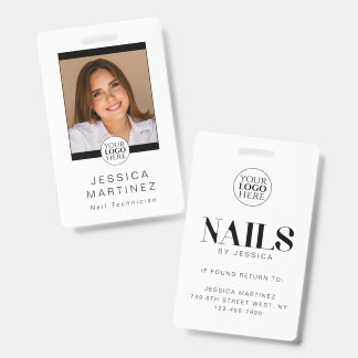 Tarjeta de identificación elegante para empleados 