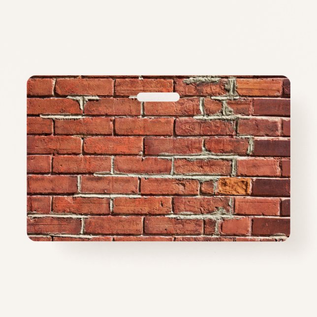 Tarjeta De Identificación Elegante pared de ladrillo rojo (Anverso)