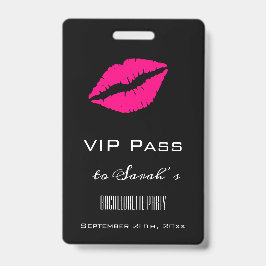 Tarjeta De Identificación Elegante partido de bachillerato del beso negro