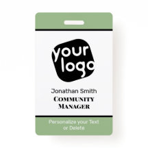 Elegante placa de identificación del personal del 