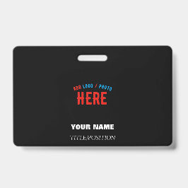TARJETA DE IDENTIFICACIÓN ELEGANTES PERSONALIZABLES NEGROS DE MARCA VERIFICA