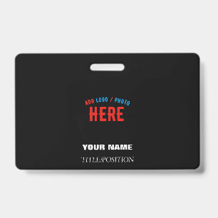 TARJETA DE IDENTIFICACIÓN ELEGANTES PERSONALIZABLES NEGROS DE MARCA VERIFICA