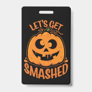 Tarjeta De Identificación Emborrachémonos Tipsy Halloween Jack-O’-Lantern
