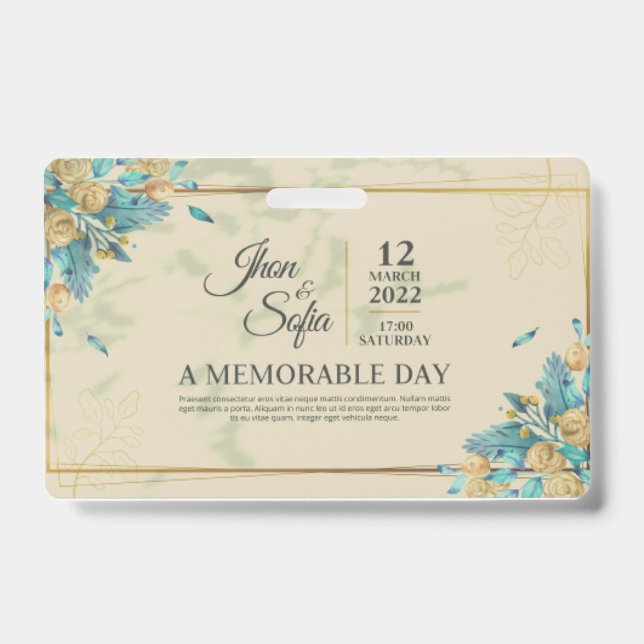 Tarjeta De Identificación Emerald Greenery Faire-part de mariage Décontracté (Anverso)