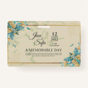 Tarjeta De Identificación Emerald Greenery Faire-part de mariage Décontracté