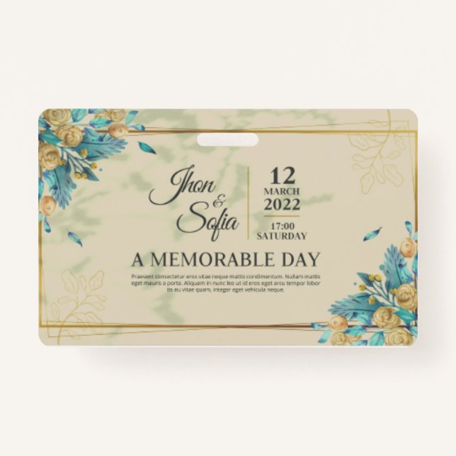 Tarjeta De Identificación Emerald Greenery Faire-part de mariage Décontracté (Anverso)