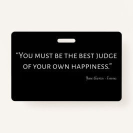 Tarjeta De Identificación Emma De Jane Austen Cita I